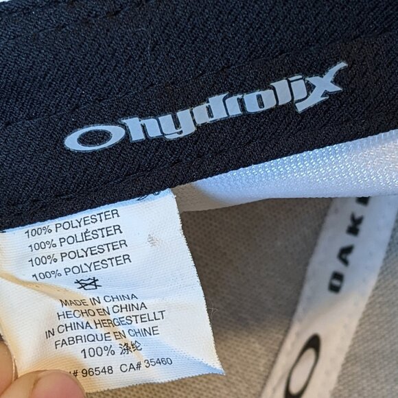 Oakley Hydrolix Hat White Baseball Cap Polyester Strapback Big Logo - Picture 7 of 7